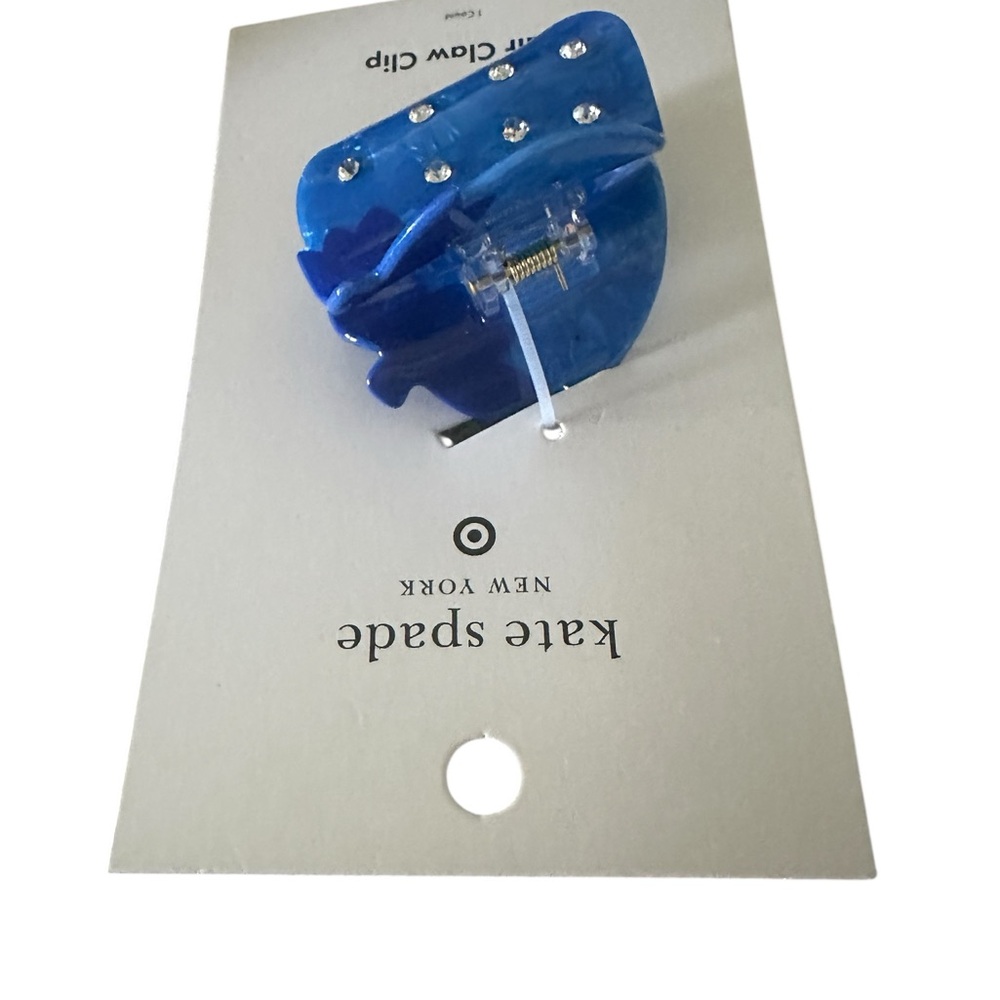 Kate Spade X Target Blue Strawberry Hair Claw Clip with Rhinestones NWT - Picture 5 of 10